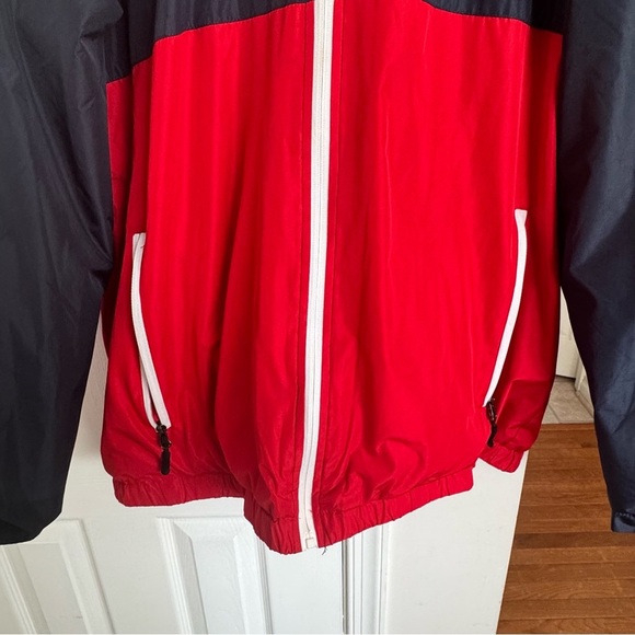 USPA polar fleece men’s Large classic navy jacket Preowned With Flews - Picture 6 of 14